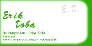 erik doba business card